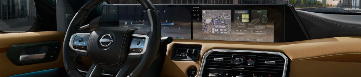 The infotainment system of the 2025 Nissan Armada in Pompano Beach, FL